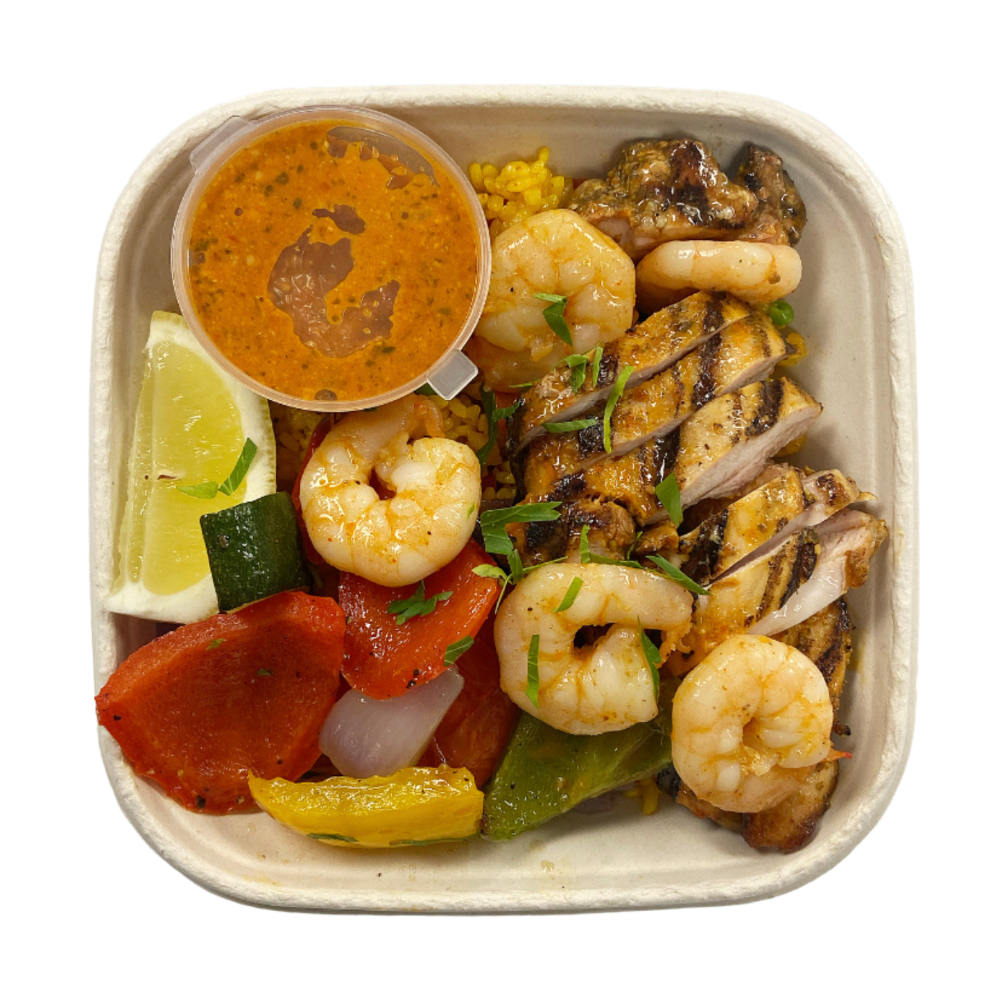 Smokey King Prawn & Chicken Paella