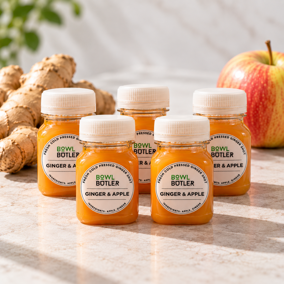 5 Shot Bundle - Cold-Pressed Ginger & Apple Shot